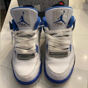 Air Jordan 4 Retro game royal Blue and White mens size 8.5